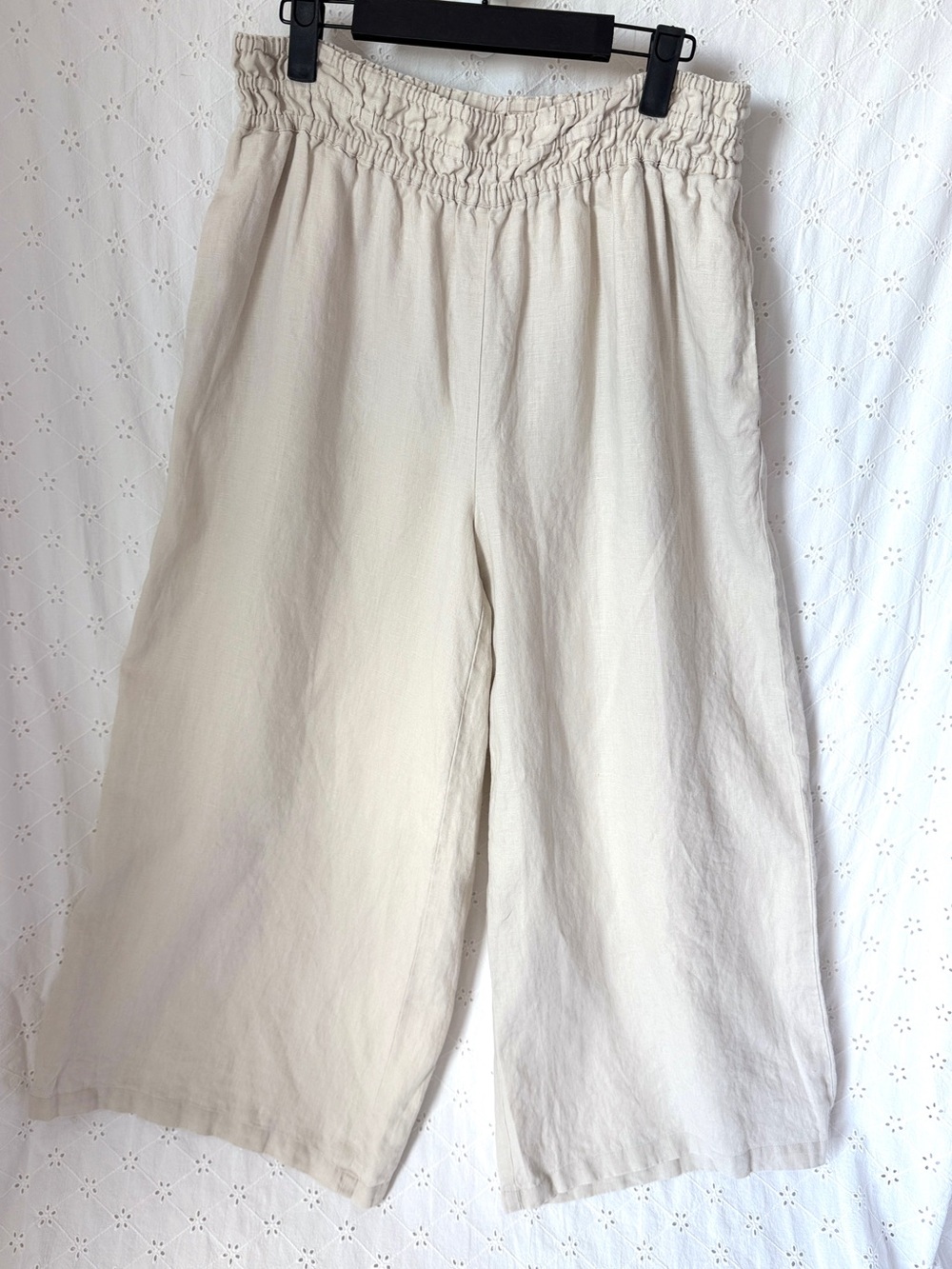 Anthropologie Somerset Wide-Leg Linen Pants — sand - Picture 8 of 10